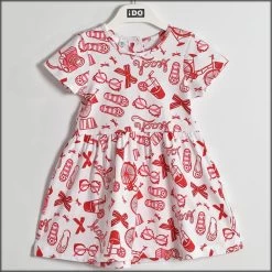 Abito Manica Corta 4w031 Best Price Bambina Ido