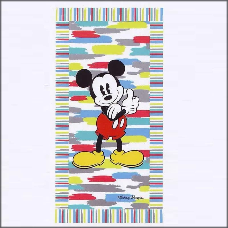 Telo Mare In Spugna Di Cotone Mickey Camp Disney Caleffi 1 Telo Mare In Spugna Di Cotone Mickey Camp Disney Caleffi
