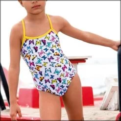 Costume Intero Da Bambina Fantasia Farfalle Bellissima