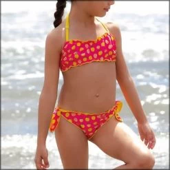 Costume Due Pezzi Da Bambina Fantasia Limoni Bellissima