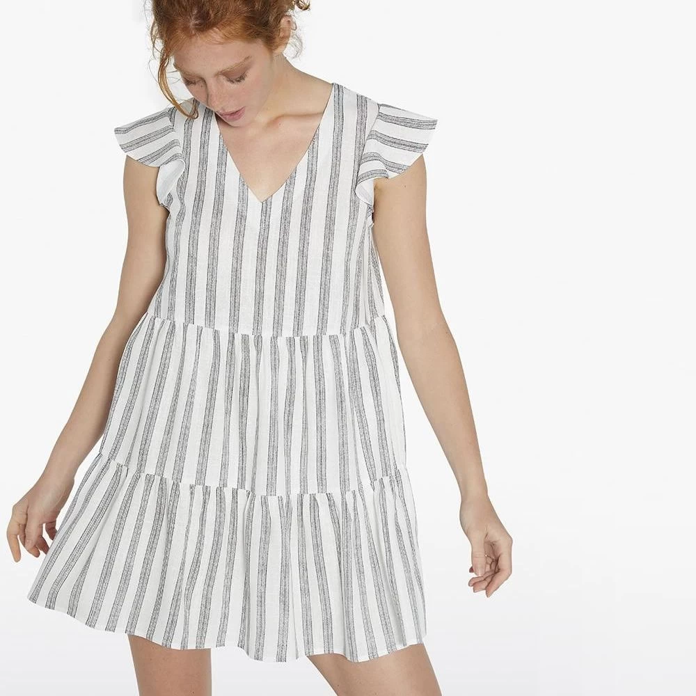 Abito Spalla Larga Rigato Linen 85821 Donna Ysabel Mora 1 Abito Spalla Larga Rigato Linen 85821 Donna Ysabel Mora