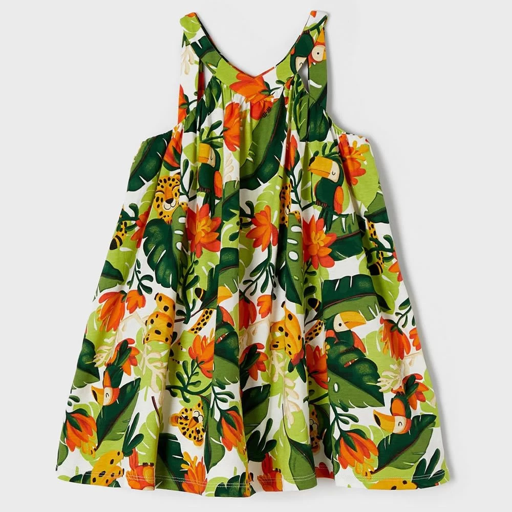 Vestito Spalla Larga In Cotone 3951 Bambina Mayoral 3 Vestito Spalla Larga In Cotone 3951 Bambina Mayoral - immagine 3