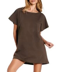 Vestito Girocollo Profondo Ed340 Donna Rossoporpora Dress