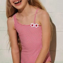 Costume Intero Fantasia Vichy 95009 Bambina Ysabel Mora