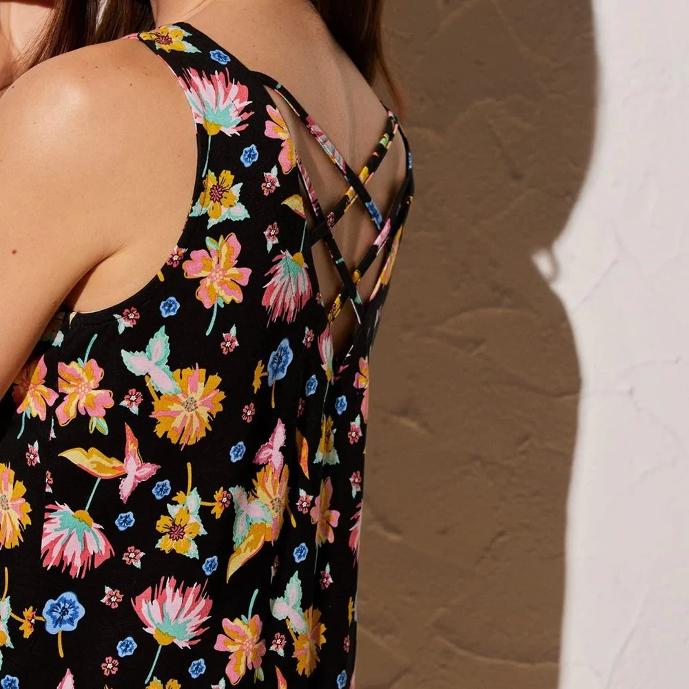 Abito Spalla Larga 85928 Fantasia Floreale Donna Ysabel Mora 3 Abito Spalla Larga 85928 Fantasia Floreale Donna Ysabel Mora - immagine 3