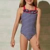 Costume Intero Rigato 95015 Per Bambina Ysabel Mora