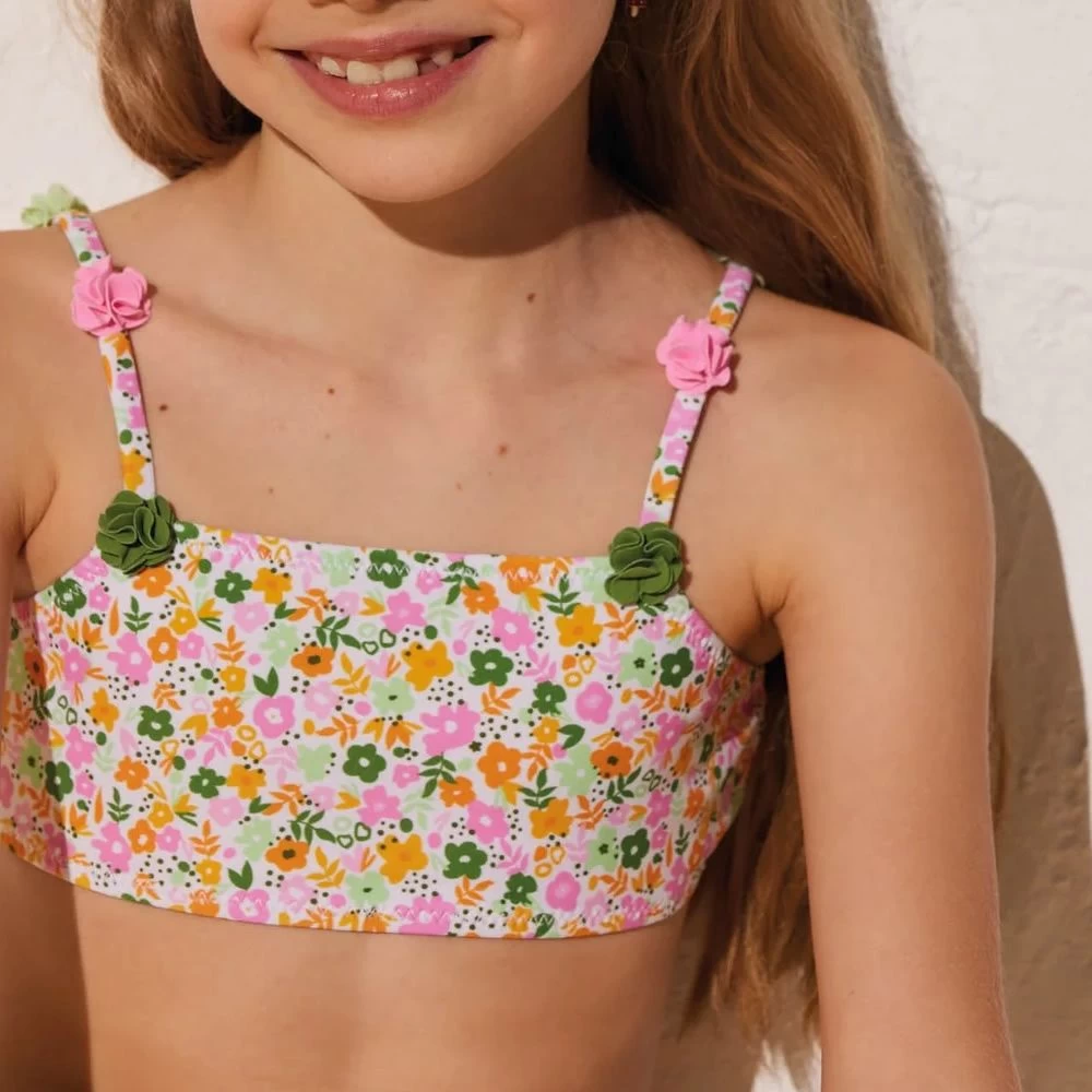 Costume Due Pezzi Fantasia Fiorellini 95019 Bambina Ysabel Mora 2 Costume Due Pezzi Fantasia Fiorellini 95019 Bambina Ysabel Mora - immagine 2